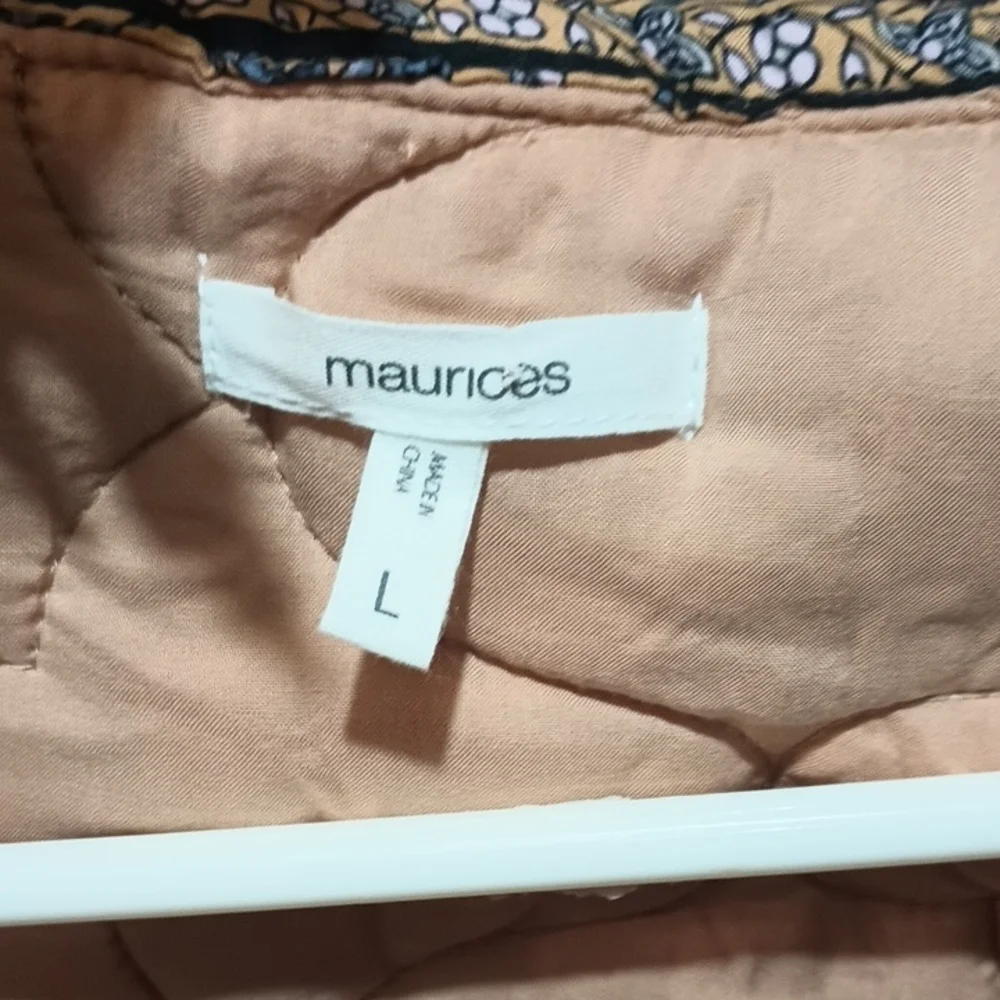 Maurices Blue and Brown Floral quilted jacket - Picture 11 of 13